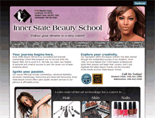 Tablet Screenshot of innerstatebeautyschool.com